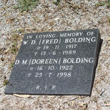 BOLDING W.D. 1917-1989 &amp; D.M. 1922-1998