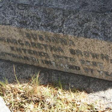 BROWN Susanna Margaretha -1917