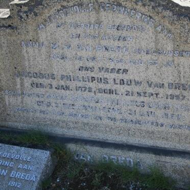 BREDA Jacobus Phillipus Louw, van 1879-1957 &amp; Anna M.M. LOUBSER 1881-1946