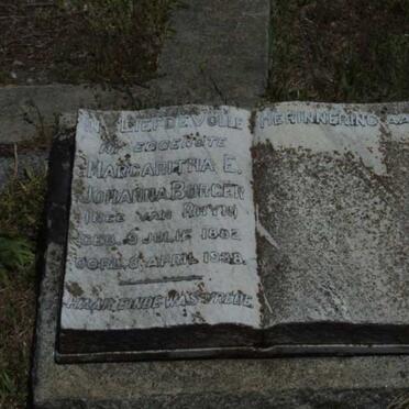 BURGER Margaritha E. Johanna nee VAN RYHN 1882-1938