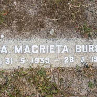 BURGER A. Magrieta 1939-1940