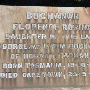 BUCHANAN Florence Rosina 1877-1960
