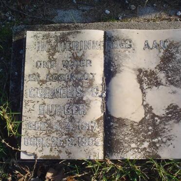 BURGER Cornelis G. 1917-1965