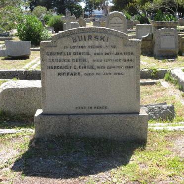 BUIRSKI Cornelia Dirkie -1935 :: BUIRSKI Maurice Cecil -1944 :: BUIRSKI Margaret E. Dirkie -1963 :: BUIRSKI Richard -1965