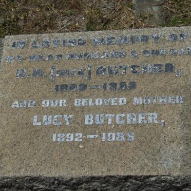 BUTCHER R.H. 1889-1952 &amp; Lucy 1892-1985