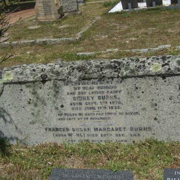 BURNS Sidney 1878-1936 &amp; Frances Susan Margaret WAHL -1948