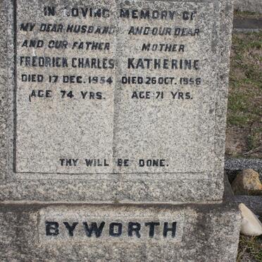 BYWORTH Frederick Charles -1954 &amp; Katherine -1956