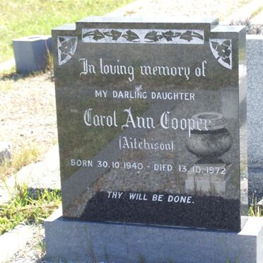 COOPER Carol Ann nee AITCHISON 1940-1972