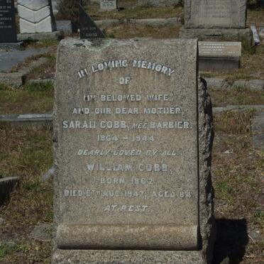 COBB William 1862-1947 &amp; Sarah BARBIER 1864-1944