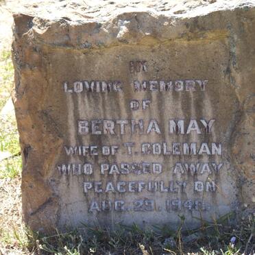 COLEMAN Bertha May -1948