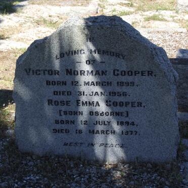 COOPER Victor Norman 1899-1956 &amp; Rose Emma OSBORNE 1894-1977