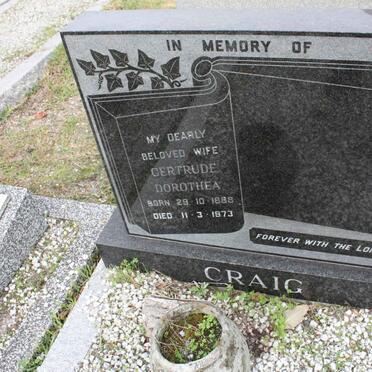 CRAIG Gertrude Dorothea 1888-1973