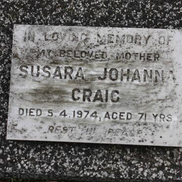 CRAIG Susara Johanna -1974