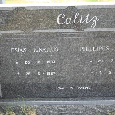 CALITZ Esias Ignatius 1903-1967 :: CALITZ Phillipus 1938-1989
