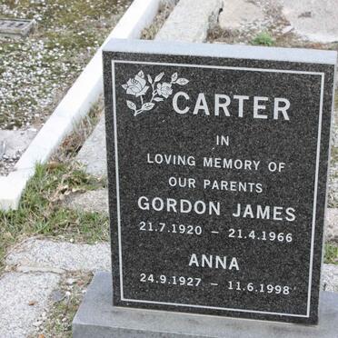 CARTER Gordon James 1920-1966 &amp; Anna 1927-1998