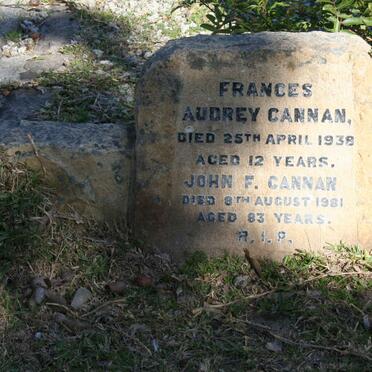 CANNAN Frances Audrey -1938 :: CANNAN John F. -1981