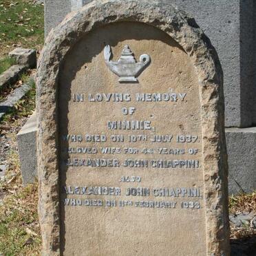 CHIAPPINI Alexander John -1939 &amp; Minnie -1937