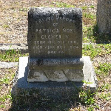 CLEVERLY Patrica Noel 1910-1934