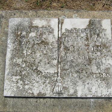 CLAYDEN Fred -1950 &amp; Mabel Kate -1957