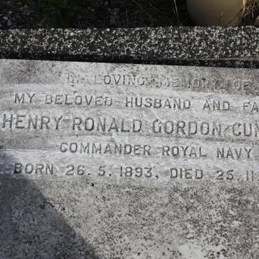CUMMING Henry Ronald Gordon 1893-1971