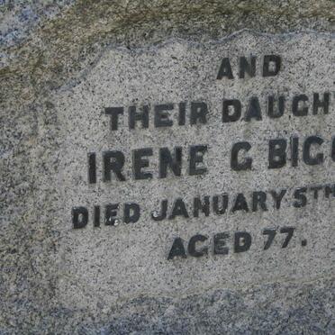 BIGGS Irene G. -1973