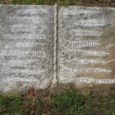 DAVIDS Johan Thomas -1971 :: DAVIDS Margaret -1936 :: DAVIDS Wilhelmina -1936