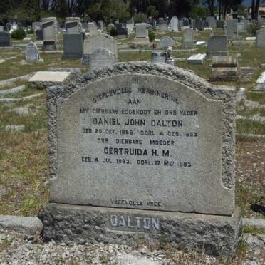 DALTON Daniel John 1868-1953 &amp; Getruida H.M. 1893-1983