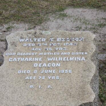 DEACON Walter E. -1940 &amp; Catharine Wilhelmina -1956