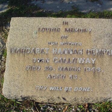 DEMPERS Margaret Hannah nee GALLOWAY -1948