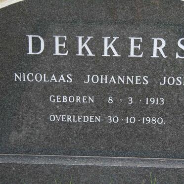 DEKKERS Nicolaas Johannes Joseph 1913-1980