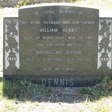 DENNIS William Henry -1963 &amp; Magdelene Susan -1965