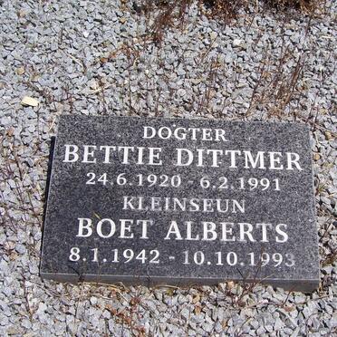 DITTMER Bettie 1920-1991 :: ALBERTS Boet 1942-1993