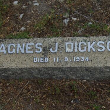DICKSON Agnes J. -1934