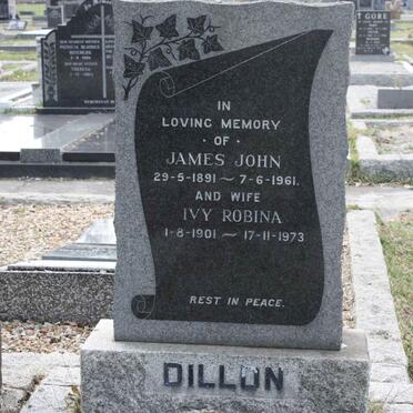 DILLON James John 1891-1961 &amp; Ivy Robina 1901-1973
