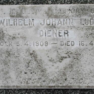DIENER Wilhelm Johann Ludwig 1909-1973