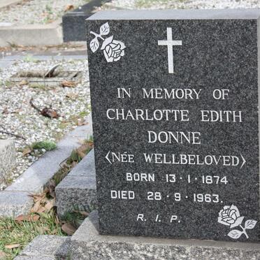 DONNE Charlotte Edith nee WELLBELOVED 1874-1963