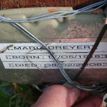 DREYER Maria 1918-2006 
