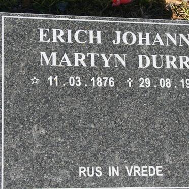DURR Erich Johann Martyn 1876-1963
