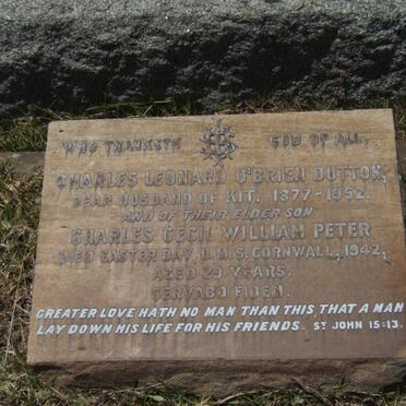 DUTTON Charles Leonard O'Brien 1877-1952 :: DUTTON Charles Cecil William Peter -1942