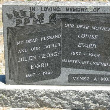 EVARD Julien George 1897-1962 &amp; Louise 1897-1995