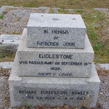 ECCLESTONE Frederick John -1939 :: ROWLEY Richard Ecclestone 1929-200?