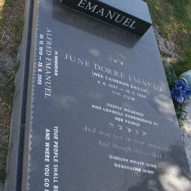 EMANUEL Alfred 1919-2005 &amp; June Dorré CAMERON-BAILLIE 1927-2006