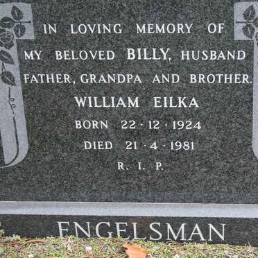 ENGELSMAN William Eilka 1924-1981