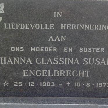 ENGELBRECHT Johanna Classina Susanna 1903-1973