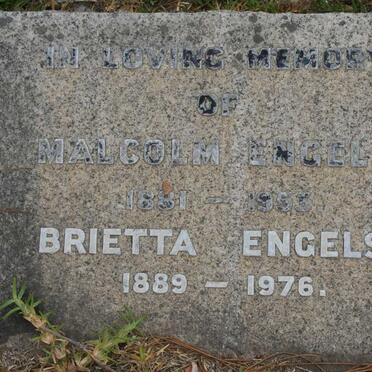 ENGELS Malcolm 1881-1955 &amp; Brietta 1889-1976