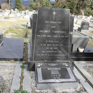 ERASMUS Jacobus Lodiwiekus 1929-1973 &amp; Susanna Margrietha Wilhelmina 1935-2001