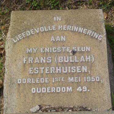 ESTERHUISEN Frans -1950