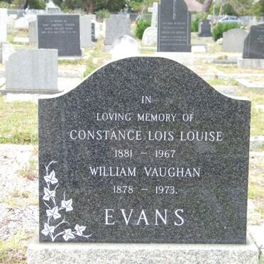 EVANS William Vaughan 1878-1973 &amp; Constance Lois Louise 1881-1967