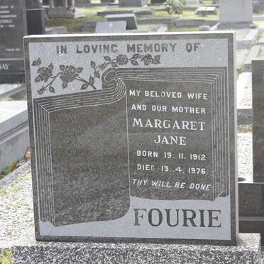 FOURIE Margaret Jane 1912-1976