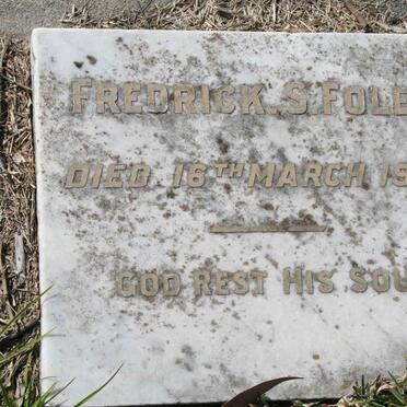 FOLEY Fredrick S. -1930